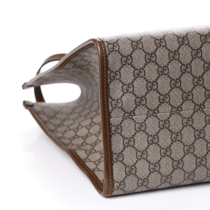 Gucci GG Supreme Monogram Fake/Not Large Retro Interlocking G Tote Bag Beige Brown Sugar 7 of 13