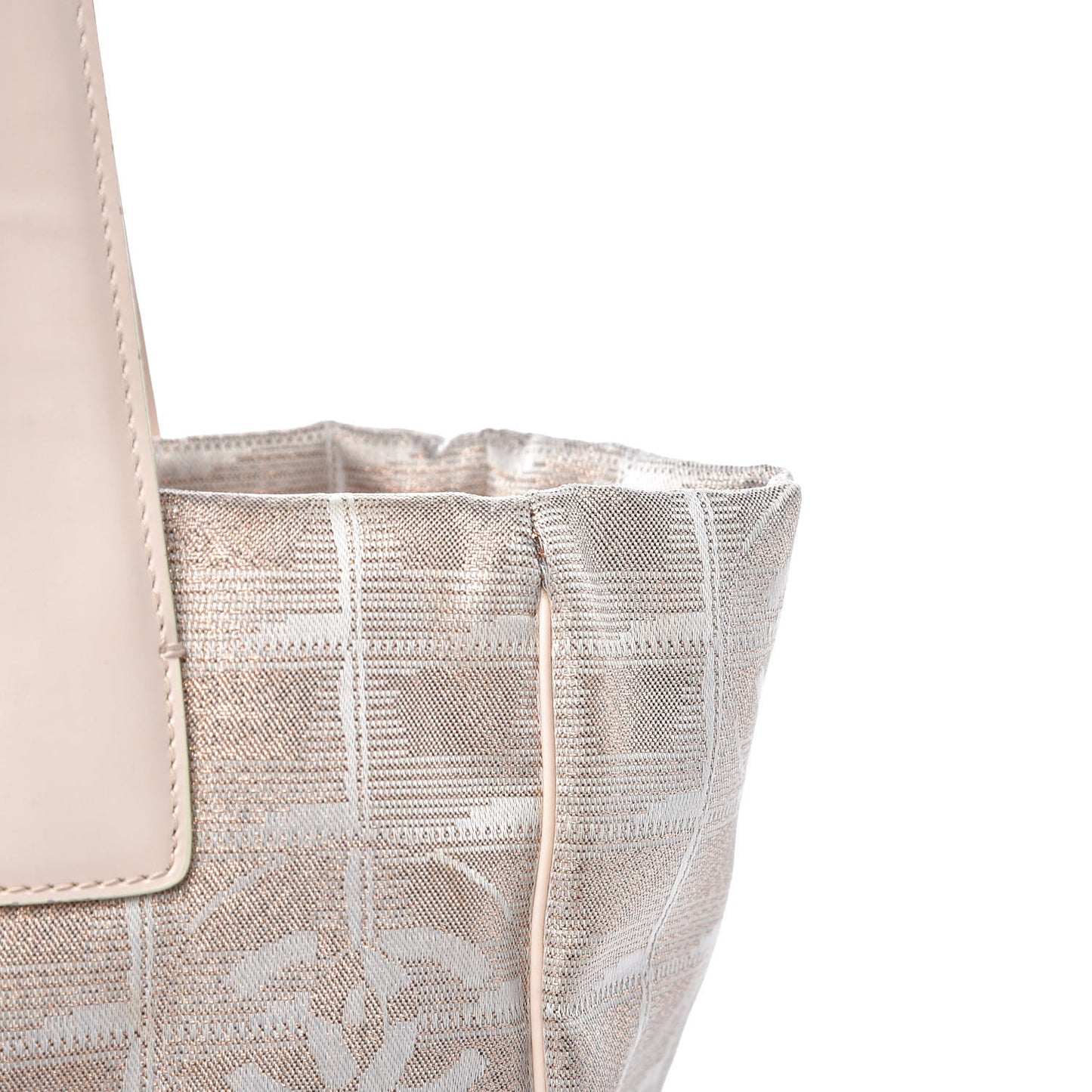 Metallic Nylon Small Travel Tote Pink