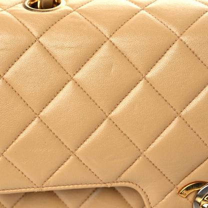 Chanel Lambskin Quilted Small Double Flap Beige 14 of 19