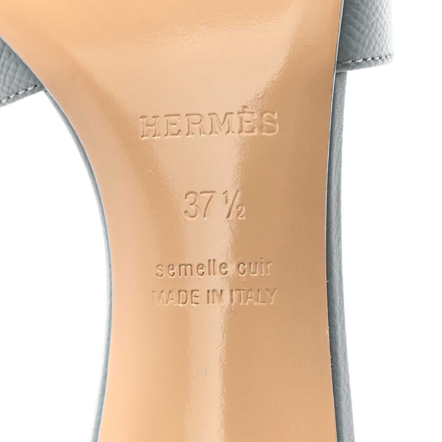 Hermes Epsom Oasis Sandals 37.5 Gris Antarctique 7 of 11