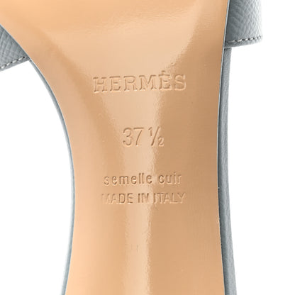 Hermes Epsom Oasis Sandals 37.5 Gris Antarctique 7 of 11