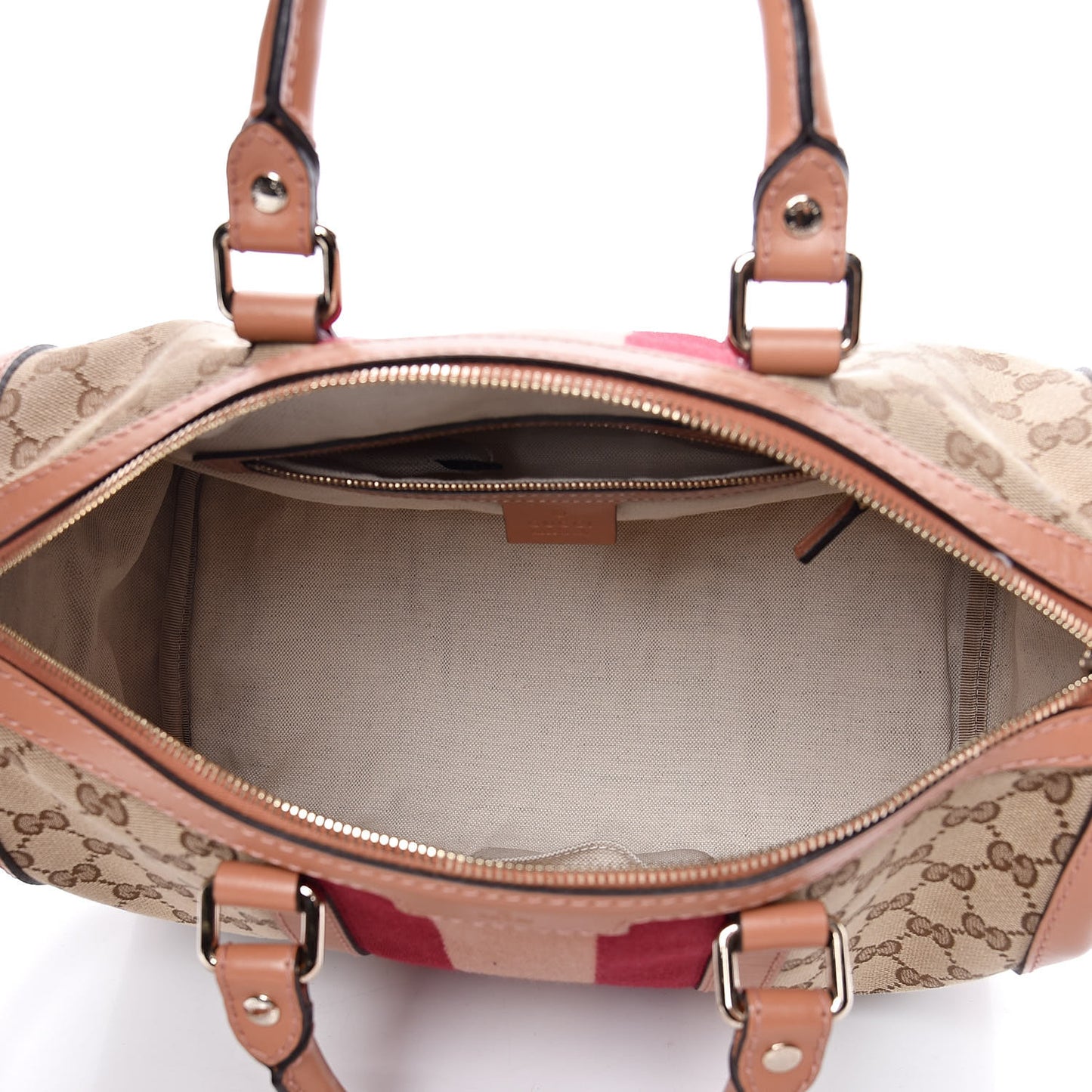 Monogram Vintage Web Medium Boston Pink