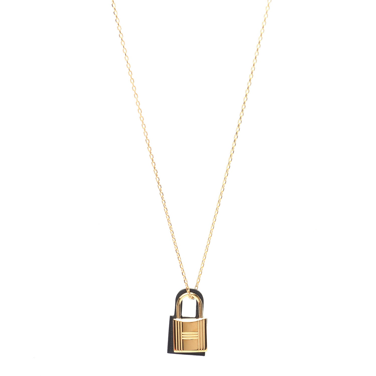 Hermes Swift Small O'Kelly Pendant Necklace Black 1 of 8