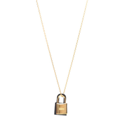 Hermes Swift Small O'Kelly Pendant Necklace Black 1 of 8
