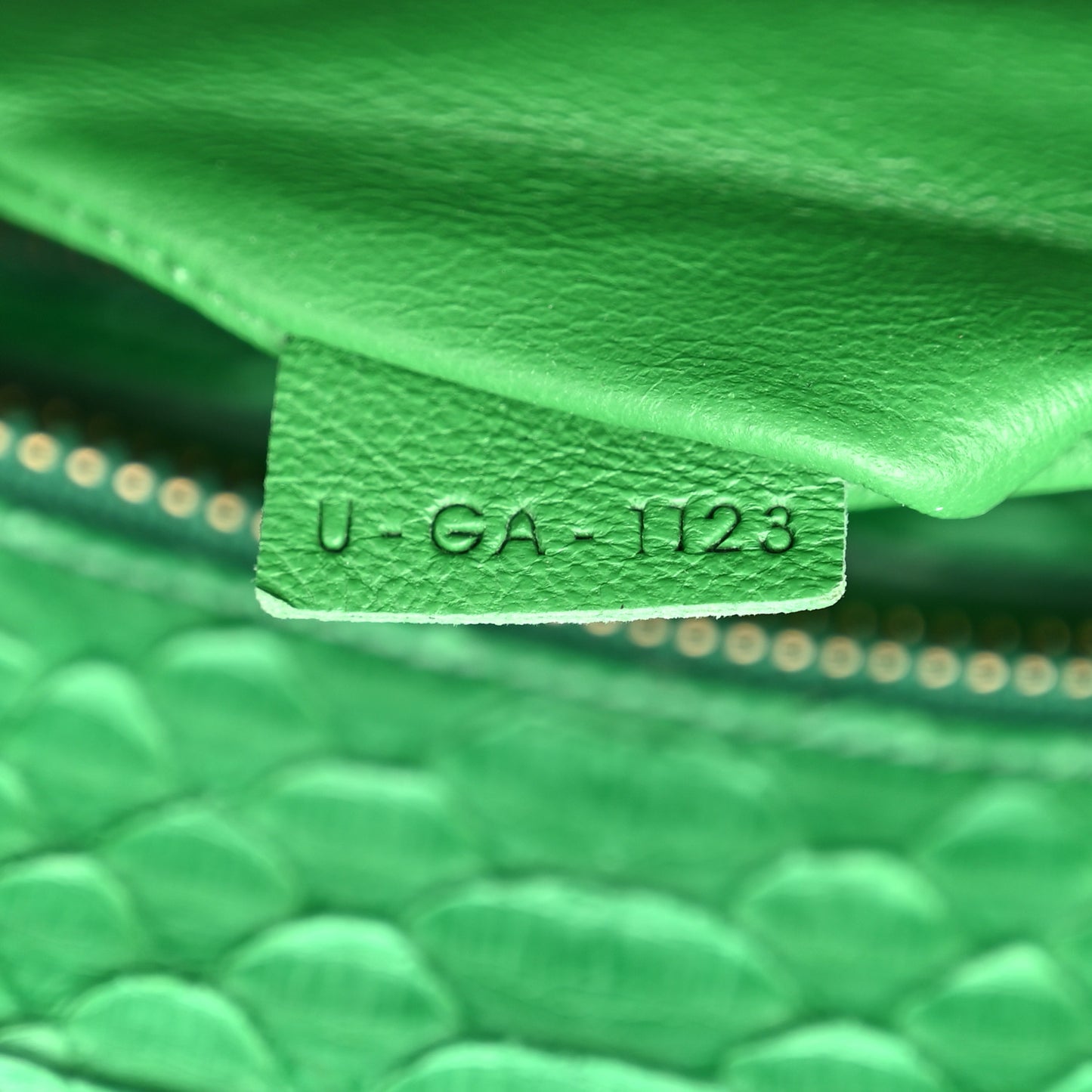 Snakeskin Mini Luggage Green