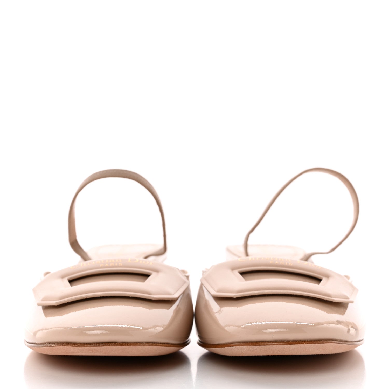 Christian Dior Patent Dior Day Slingback 35mm Pumps 38.5 Nude 2 of 11