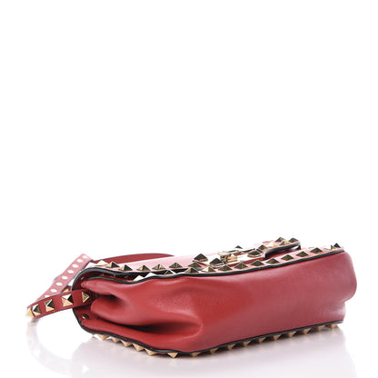 Valentino Garavani Vitello Mini Rockstud Flap Saddle Crossbody Bag Rosso Valentino 4 of 12