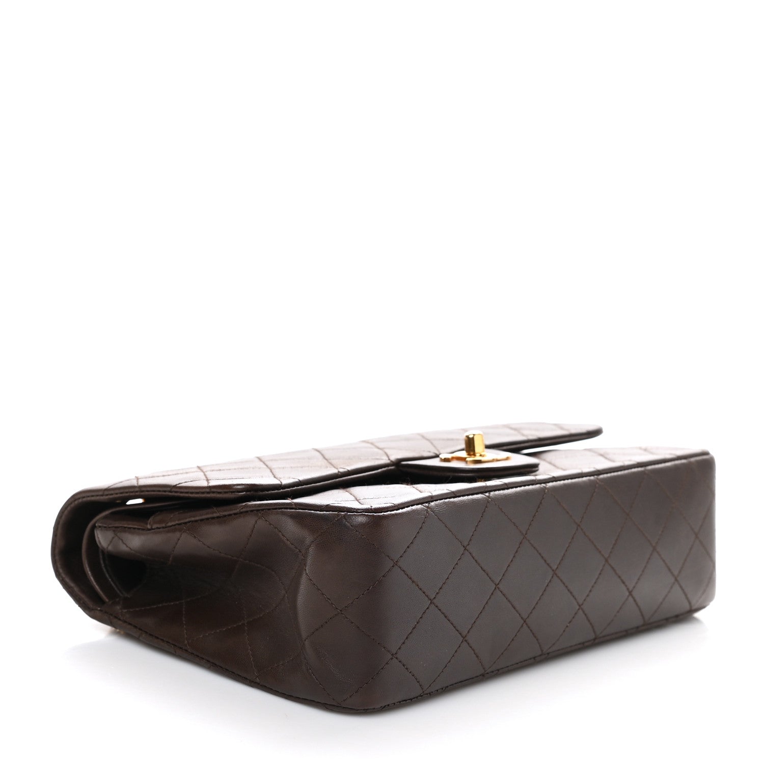 Chanel Lambskin Quilted Medium Double Flap Brown 3 of 11