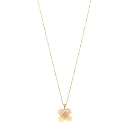 Tiffany 18K Yellow Gold Large Signature X Pendant Necklace 1 of 4