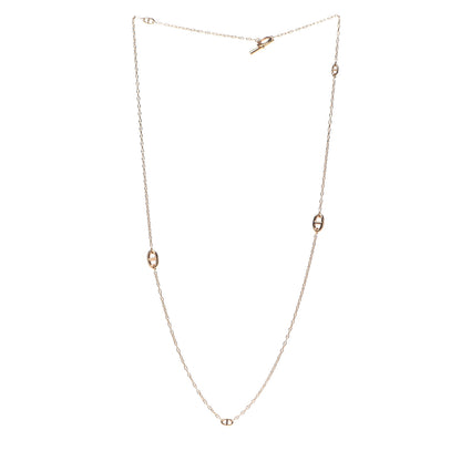 Hermes 18K Rose Gold Chaine d'Ancre Necklace 3 of 5