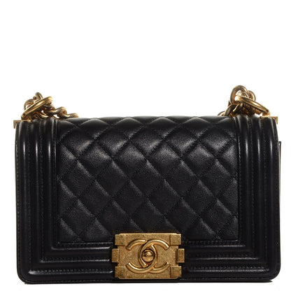 Chanel Calfskin Quilted Small Boy Flap Black 1 of 9