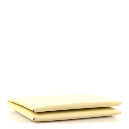 Hermes Epsom Calvi Card Case  Jaune Milton 4 of 7