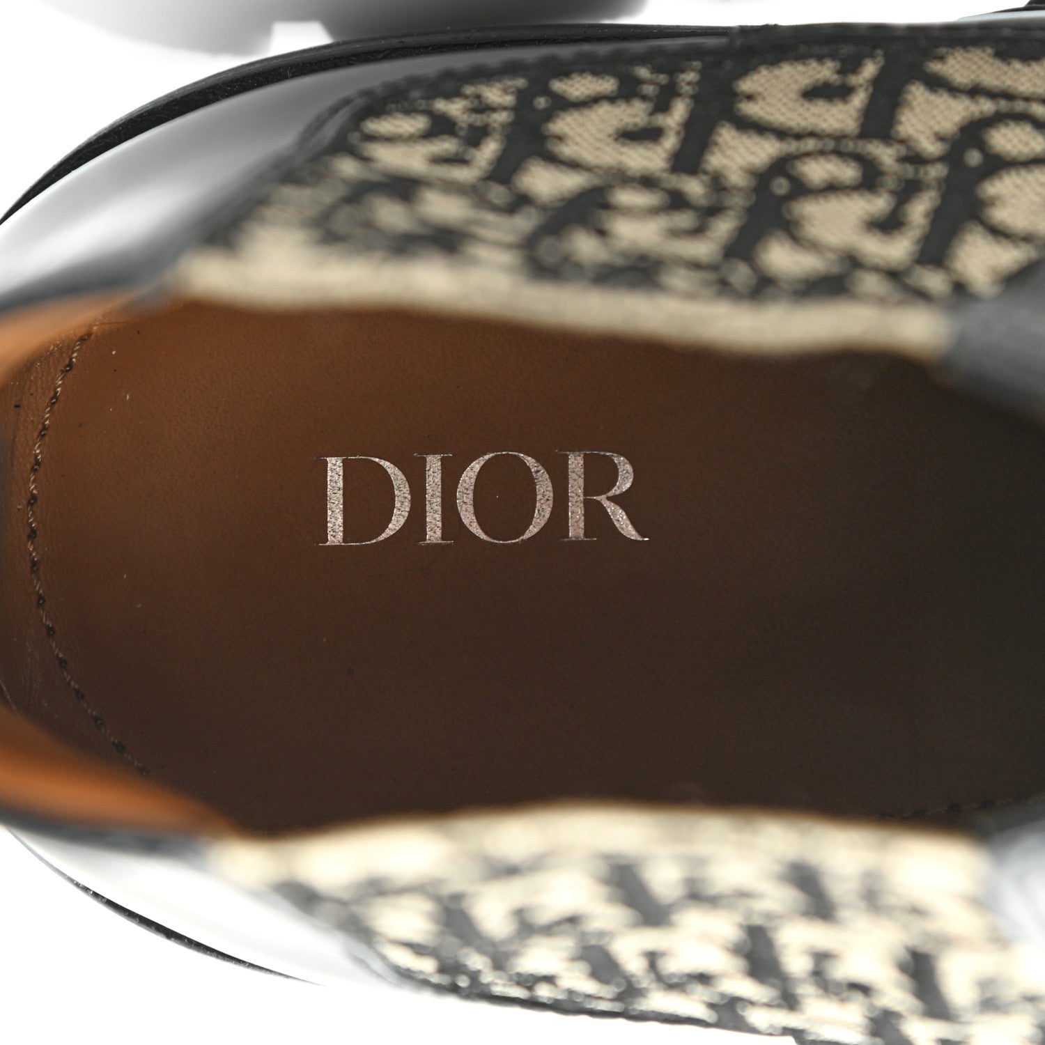 Christian Dior Calfskin Oblique Mens Explorer II Chelsea Boots 44 Beige Black 7 of 9