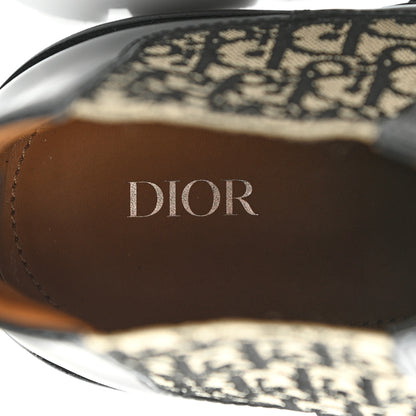 Christian Dior Calfskin Oblique Mens Explorer II Chelsea Boots 44 Beige Black 7 of 9