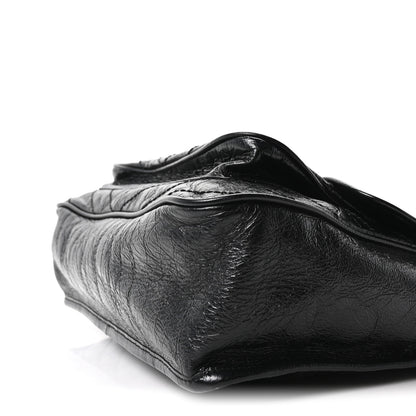 Saint Laurent Crinkled Calfskin Matelasse Monogram Large Niki Chain Satchel Black 10 of 10