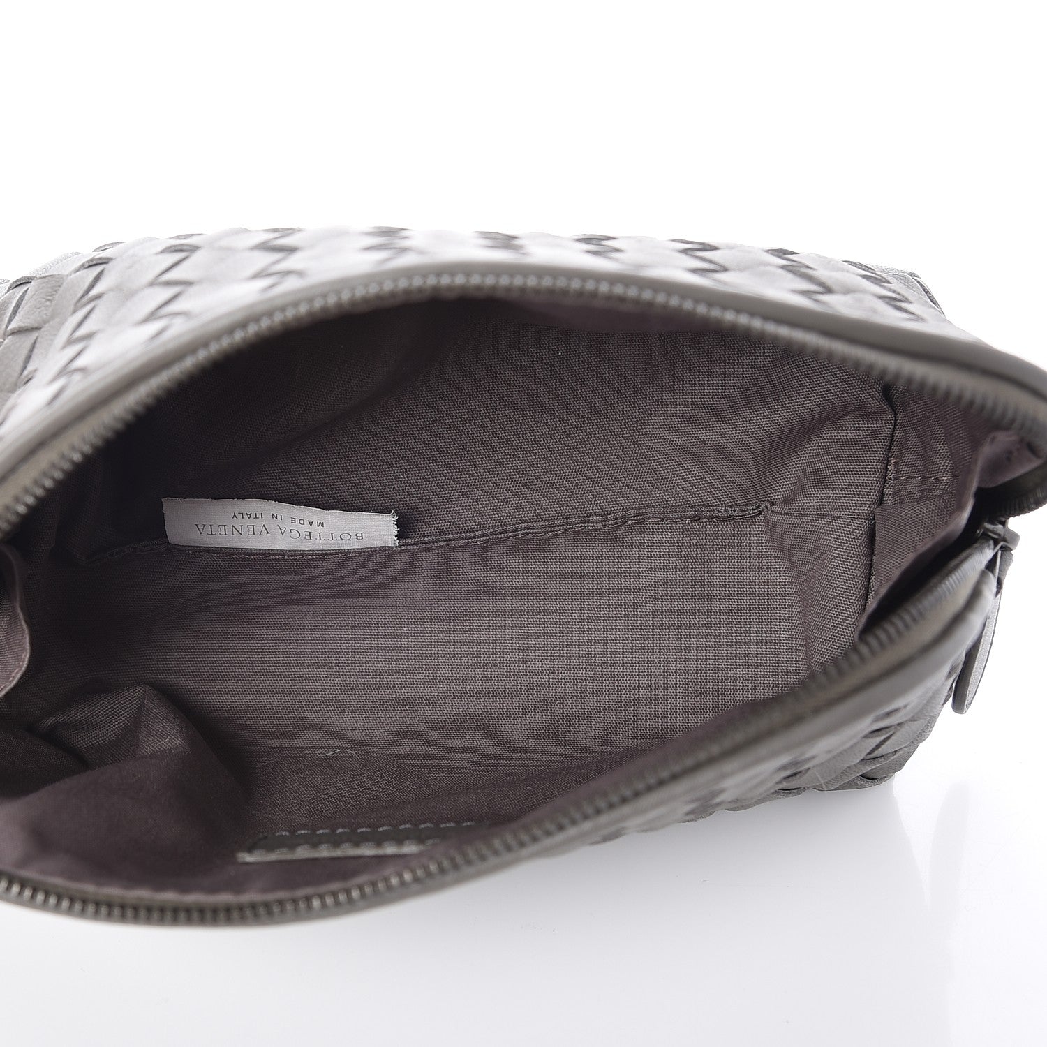 Bottega Veneta Nappa Intrecciato Cosmetic Pouch Light Gray 5 of 7
