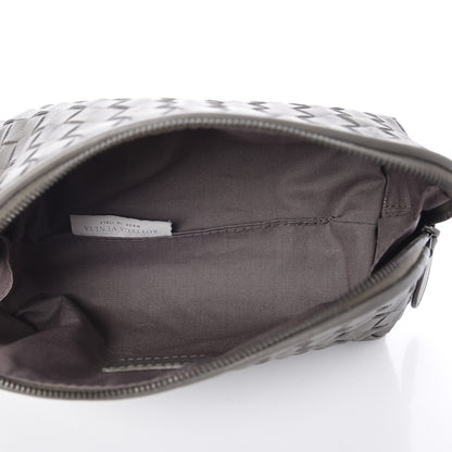 Bottega Veneta Nappa Intrecciato Cosmetic Pouch Light Gray 5 of 7