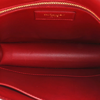 Saint Laurent Box Calfskin Le Carre Satchel Opyum Red 5 of 12