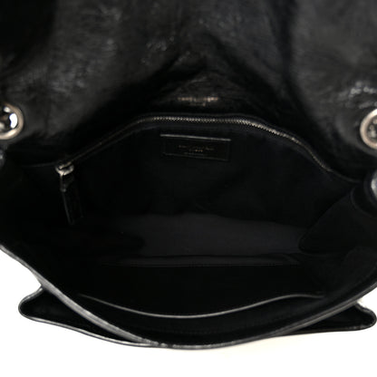 Saint Laurent Crinkled Calfskin Matelasse Monogram Medium Niki Chain Satchel Black 5 of 10