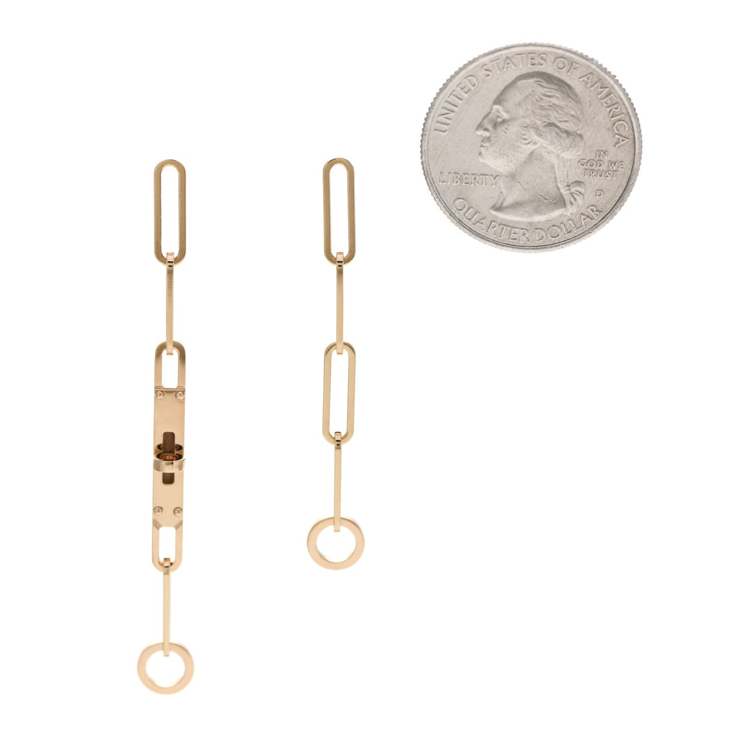 18K Yellow Gold TPM Kelly Chaine Earrings