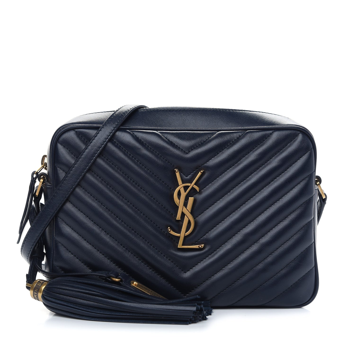 Calfskin Matelasse Monogram Lou Camera Bag Navy