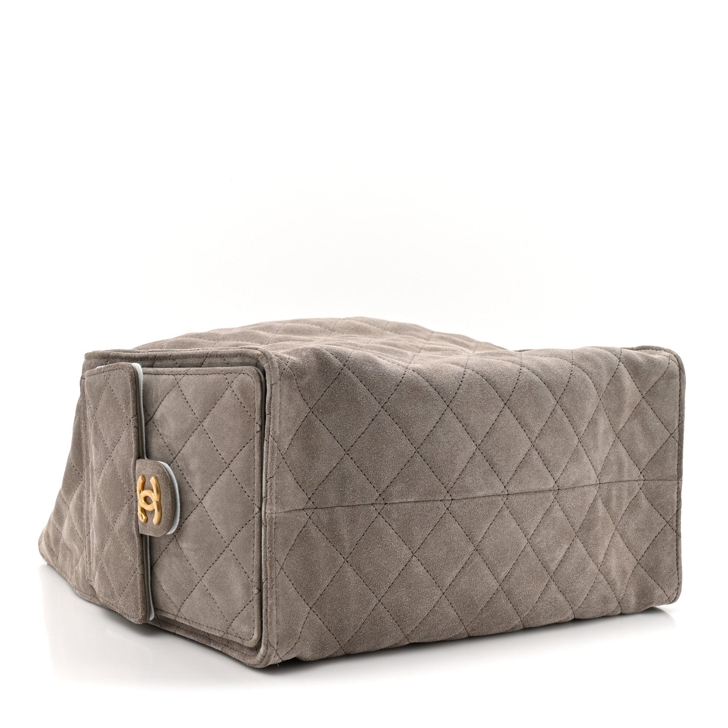 Chanel Suede Quilted Medium Chanel 25 Handbag Dark Grey 4 of 10