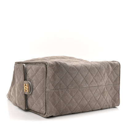 Chanel Suede Quilted Medium Chanel 25 Handbag Dark Grey 4 of 10