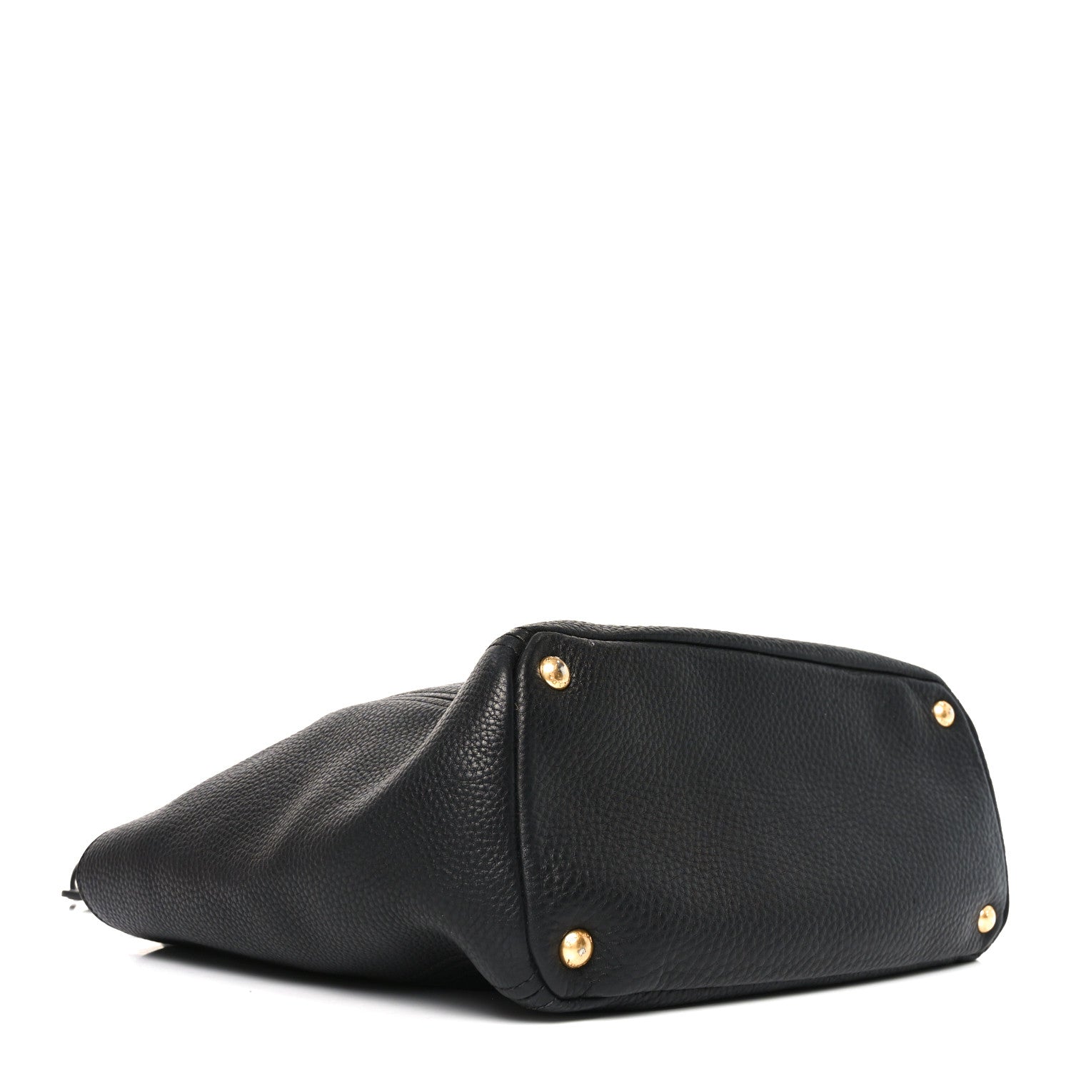 Prada Vitello Daino Side Pocket Tote Black 4 of 9