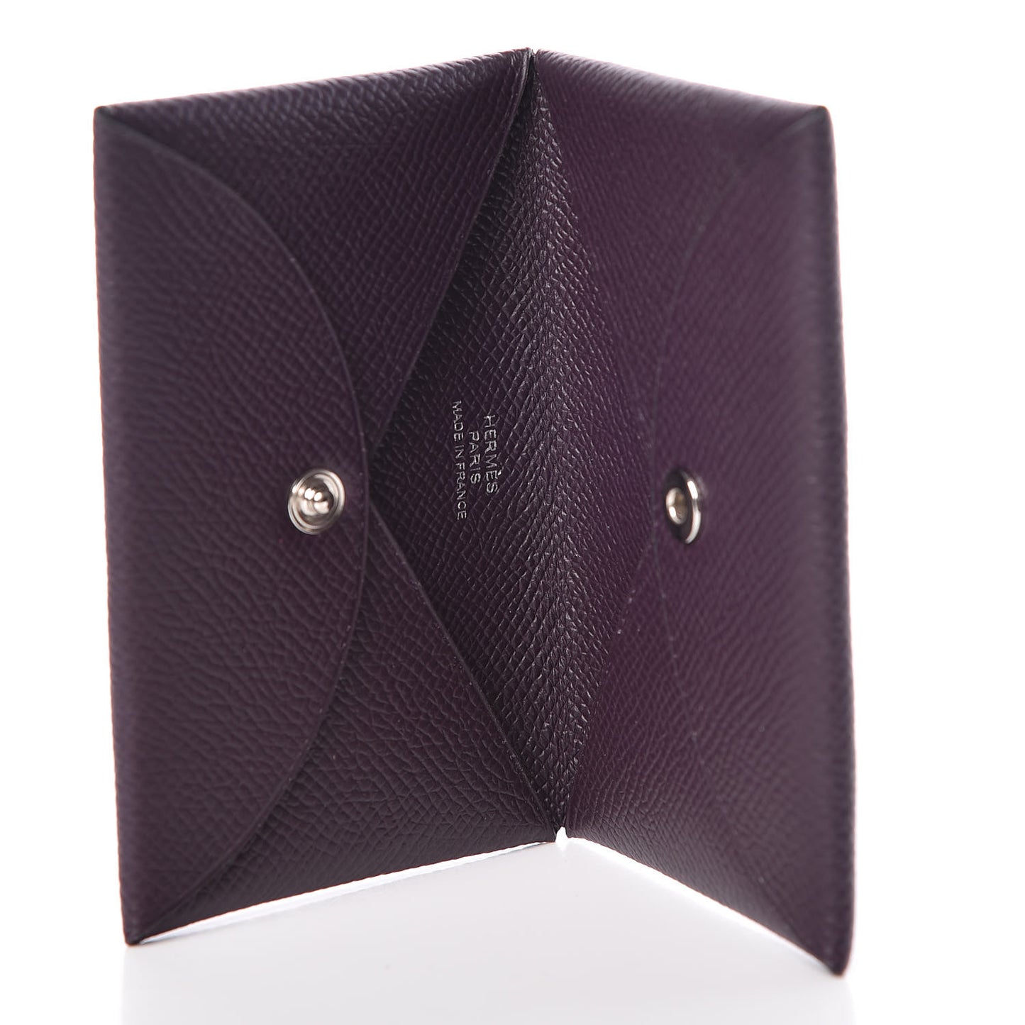 Epsom Calvi Card Case Raisin