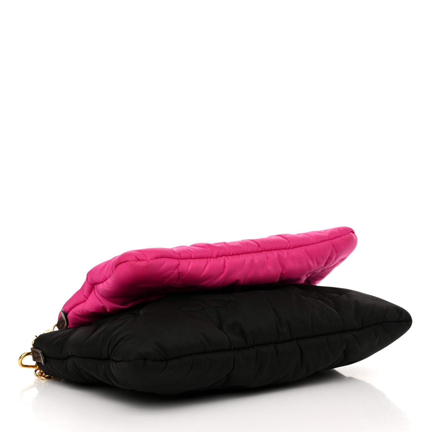 Econyl Monogram Pillow Maxi Multi Pochette Accessories Black Fuchsia