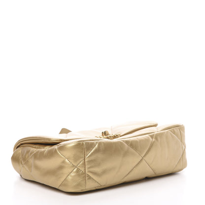Chanel Metallic Goatskin Quilted Medium 19 Flap Gold 4 of 11