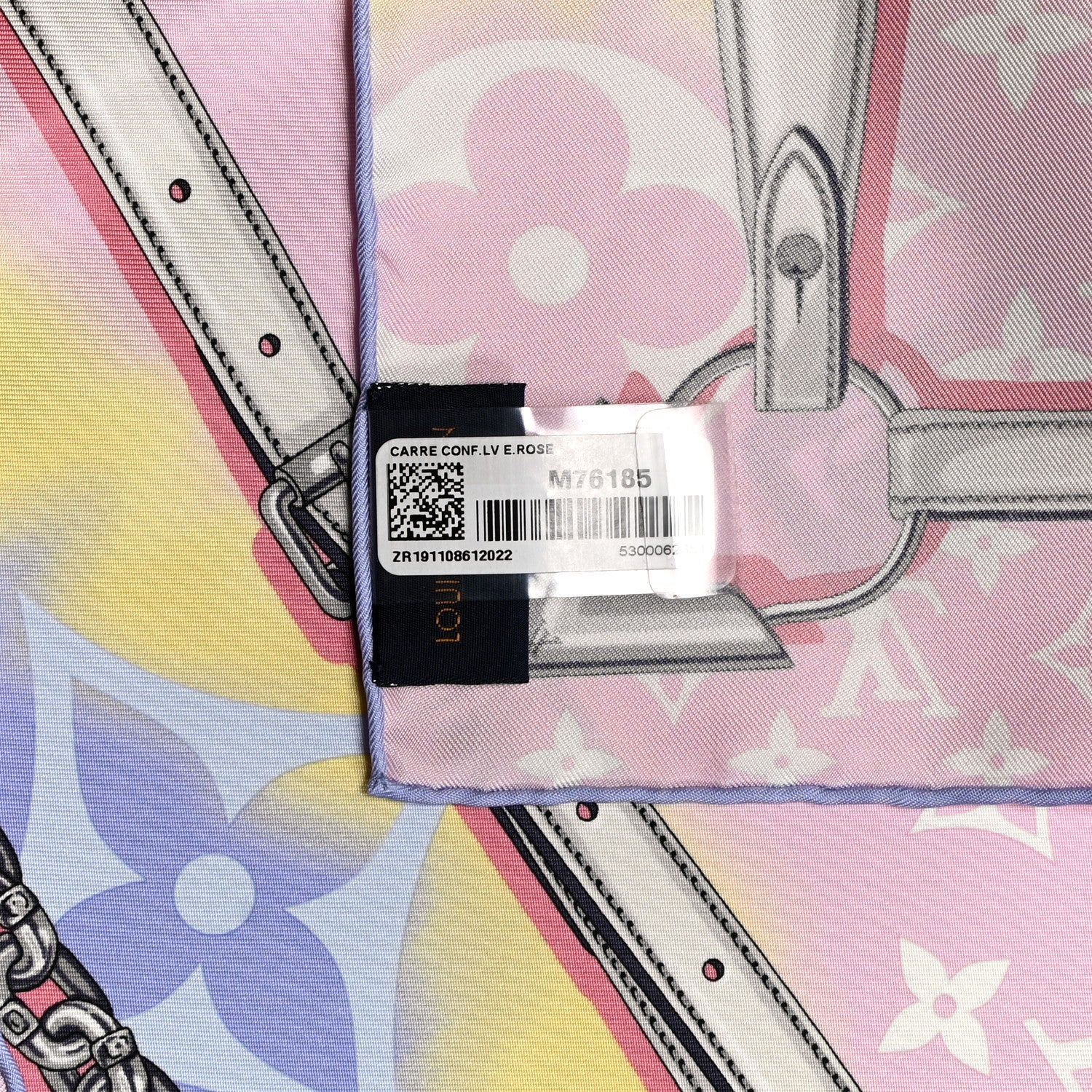 Louis Vuitton Silk Monogram Escale Confidential Square Scarf Pink 4 of 4