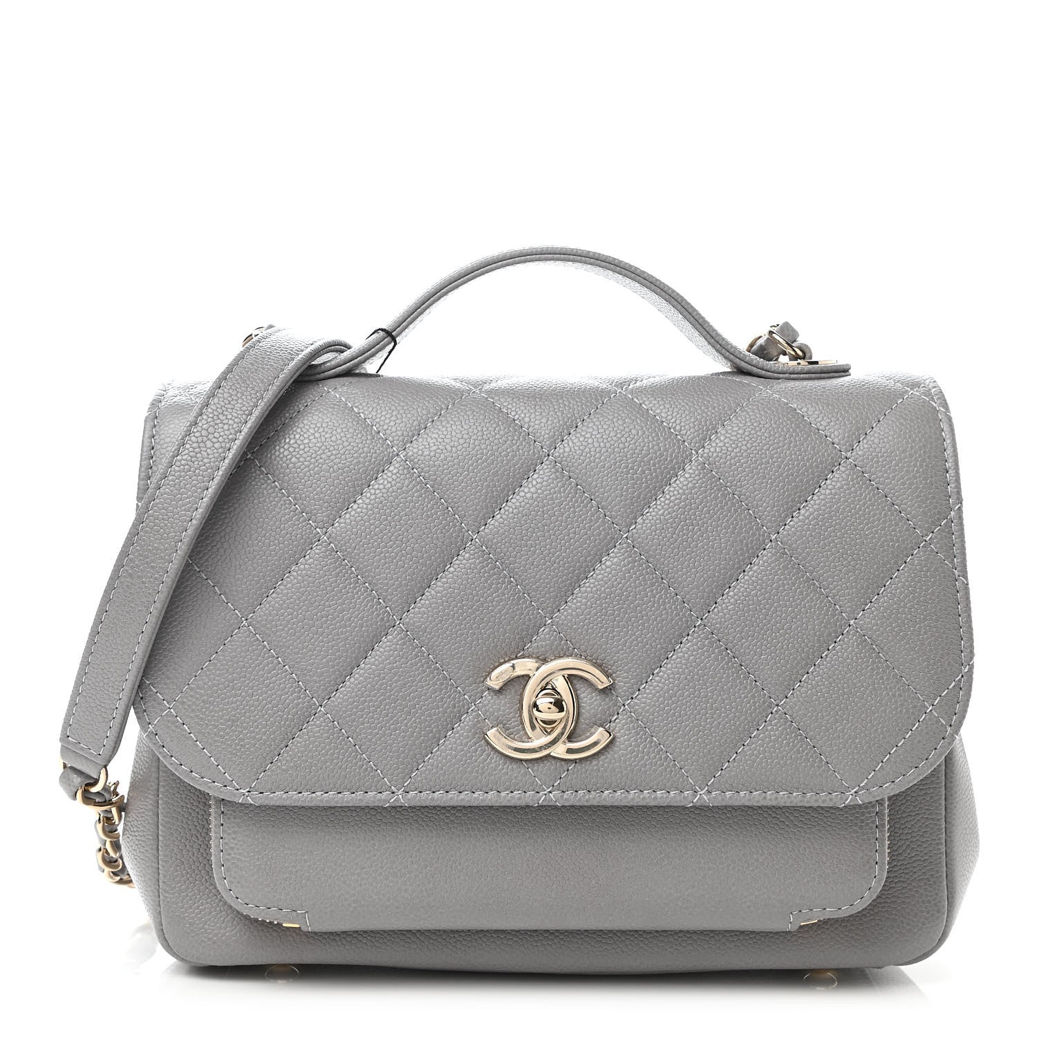 Chanel Caviar Quilted Medium Business Affinity Flap Grey 1 of 11