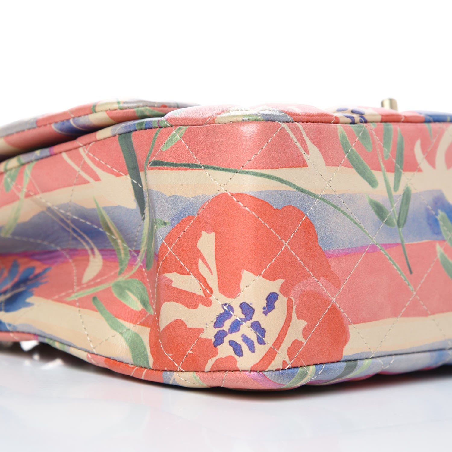 Chanel Lambskin Quilted Floral Jumbo Single Flap Multicolor 5 of 10