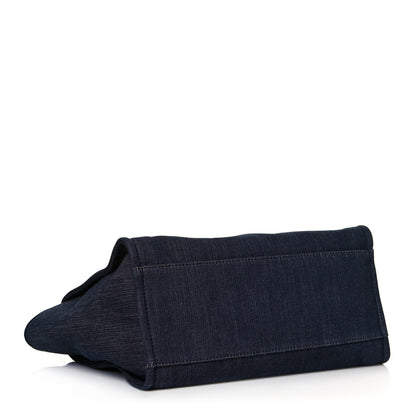 Chanel Denim Medium Deauville Tote Dark Blue 4 of 12