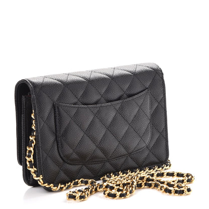 Chanel Caviar Quilted Wallet On Chain WOC Black 3 of 9