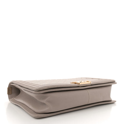Chanel Caviar Quilted Large Boy Flap Beige 4 of 12
