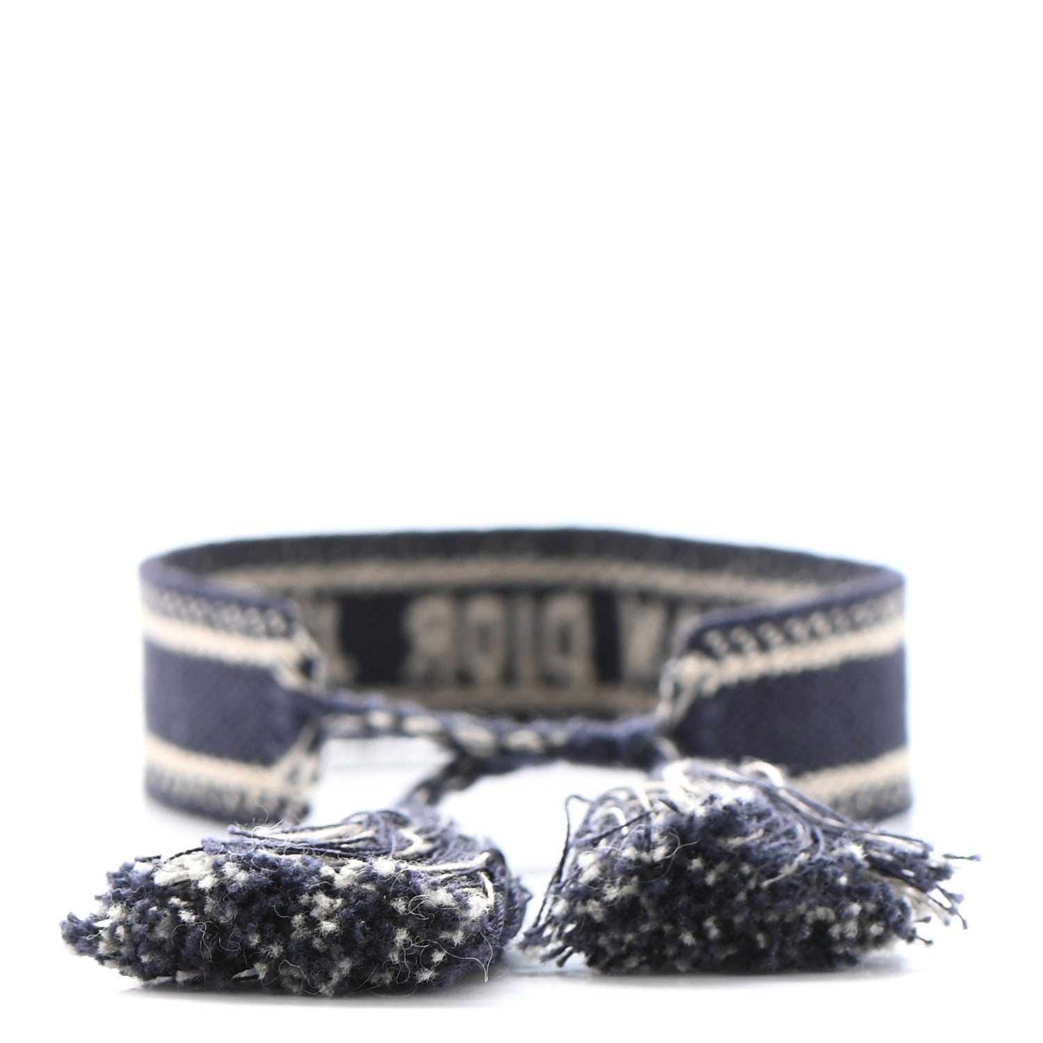 Christian Dior Woven Cotton J'Adior Friendship Bracelet Navy 3 of 4