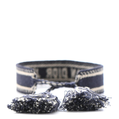 Christian Dior Woven Cotton J'Adior Friendship Bracelet Navy 3 of 4