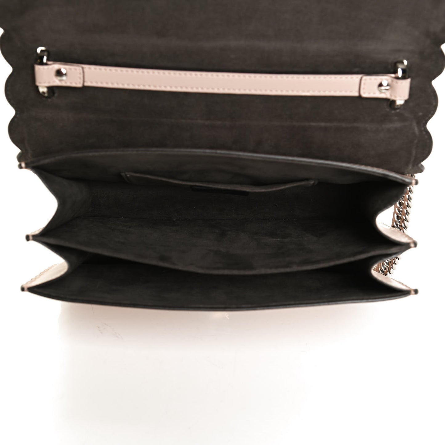 Vitello Liberty Scalloped Studded Kan I Shoulder Bag Plaster