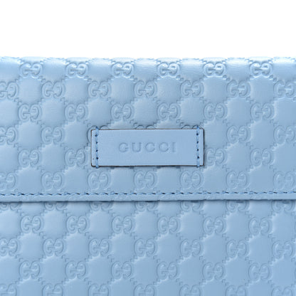 Gucci Soft Microguccissima Continental Zip Wallet Mineral Blue 9 of 12