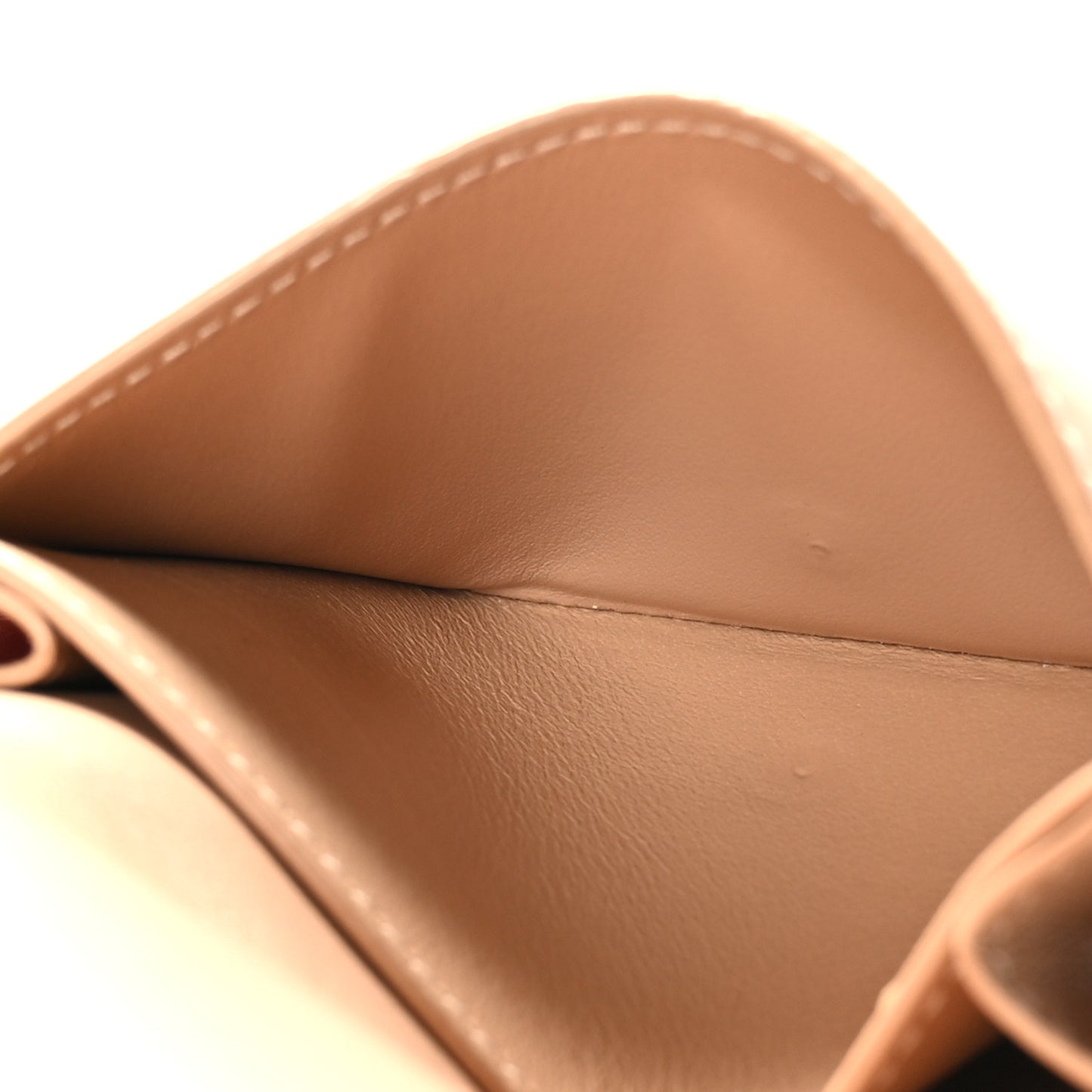 Nappa Intrecciato Card Holder Almond