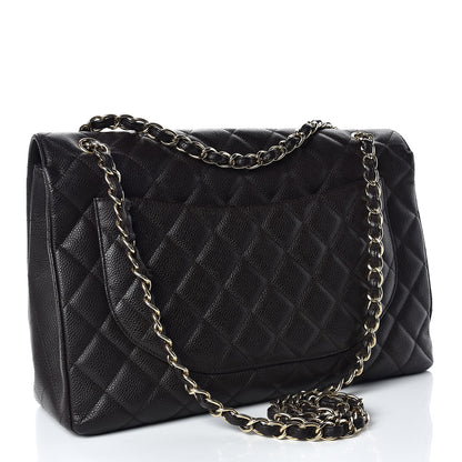 Chanel Caviar Quilted Maxi Single Flap Brown 4 of 11