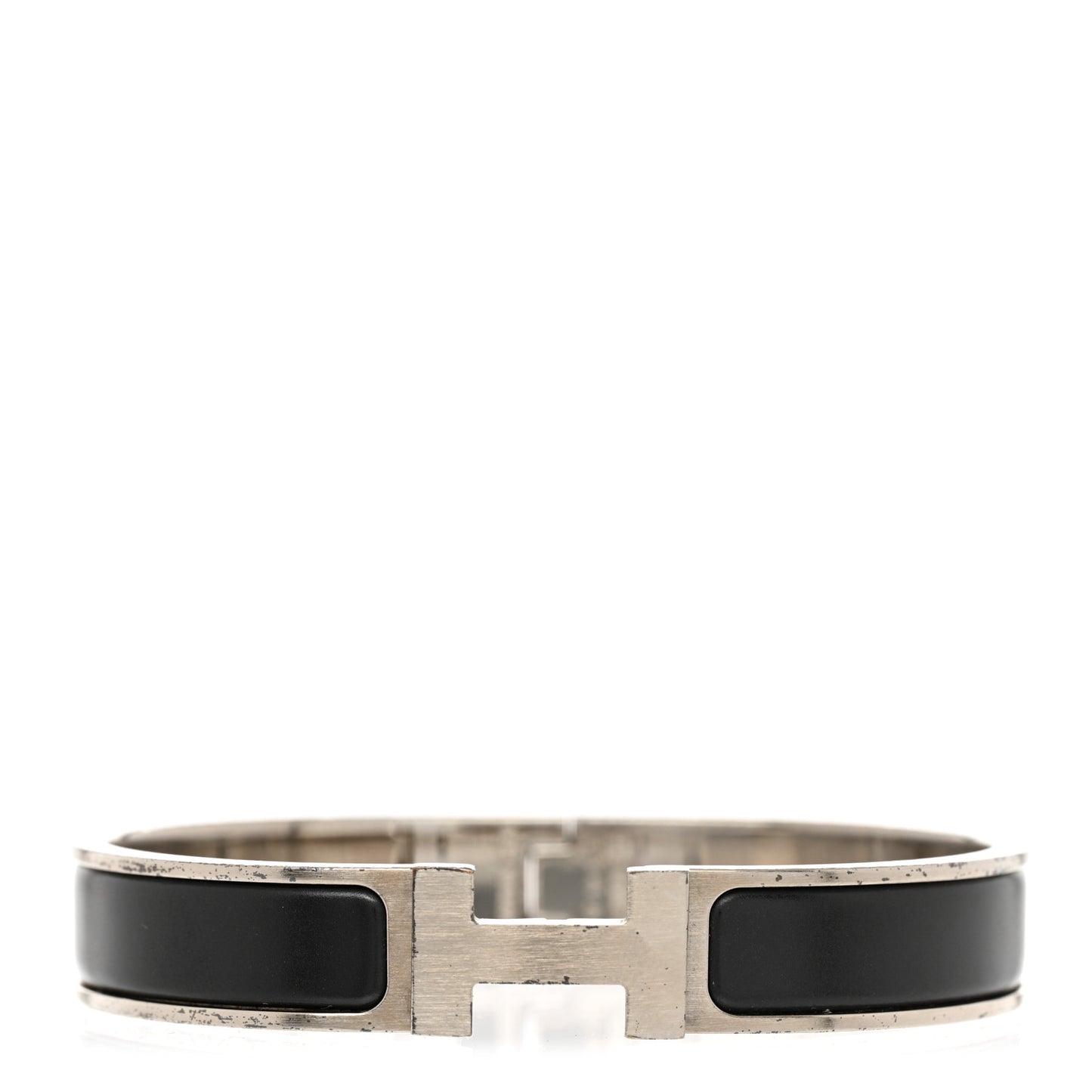 Matte Enamel Narrow Clic Clac HH Bracelet GM Black