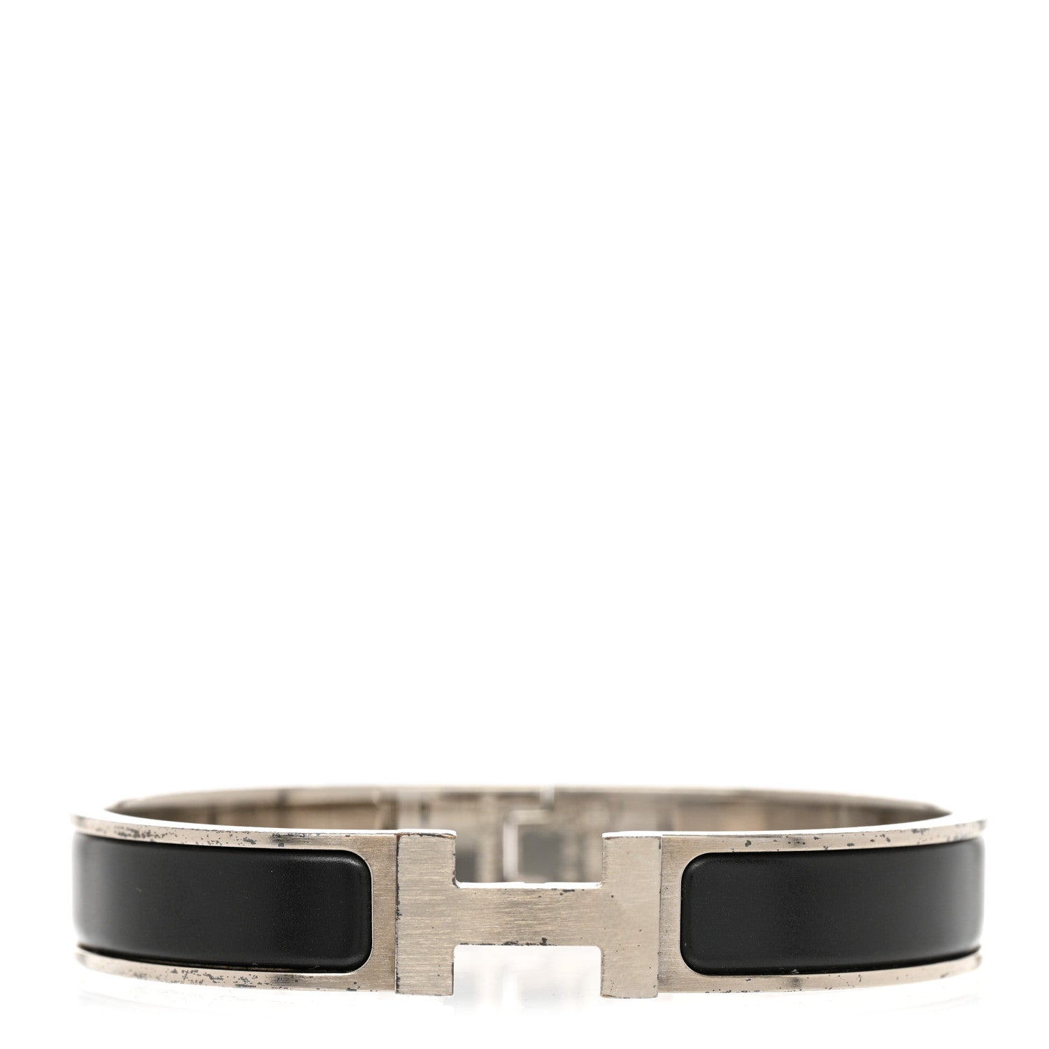Hermes Matte Enamel Narrow Clic Clac HH Bracelet GM Black 1 of 4