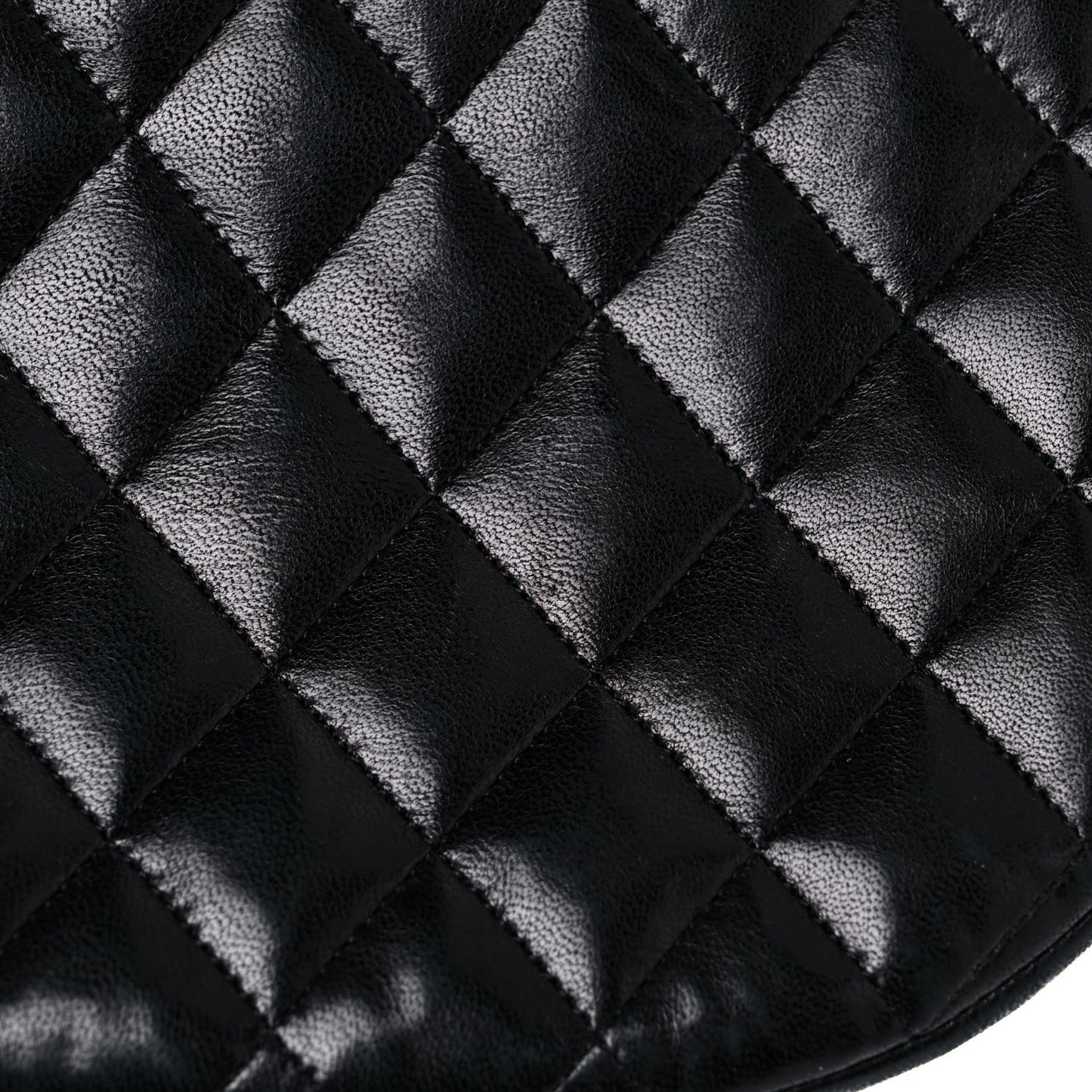 Lambskin Quilted Small Single Flap Black