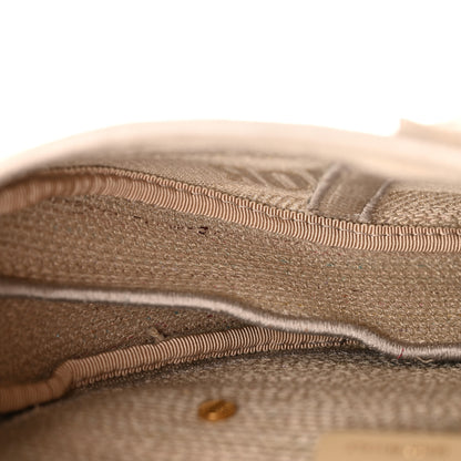 Christian Dior Canvas Embroidered Stripes Saddle Bag Beige Multicolor 12 of 14