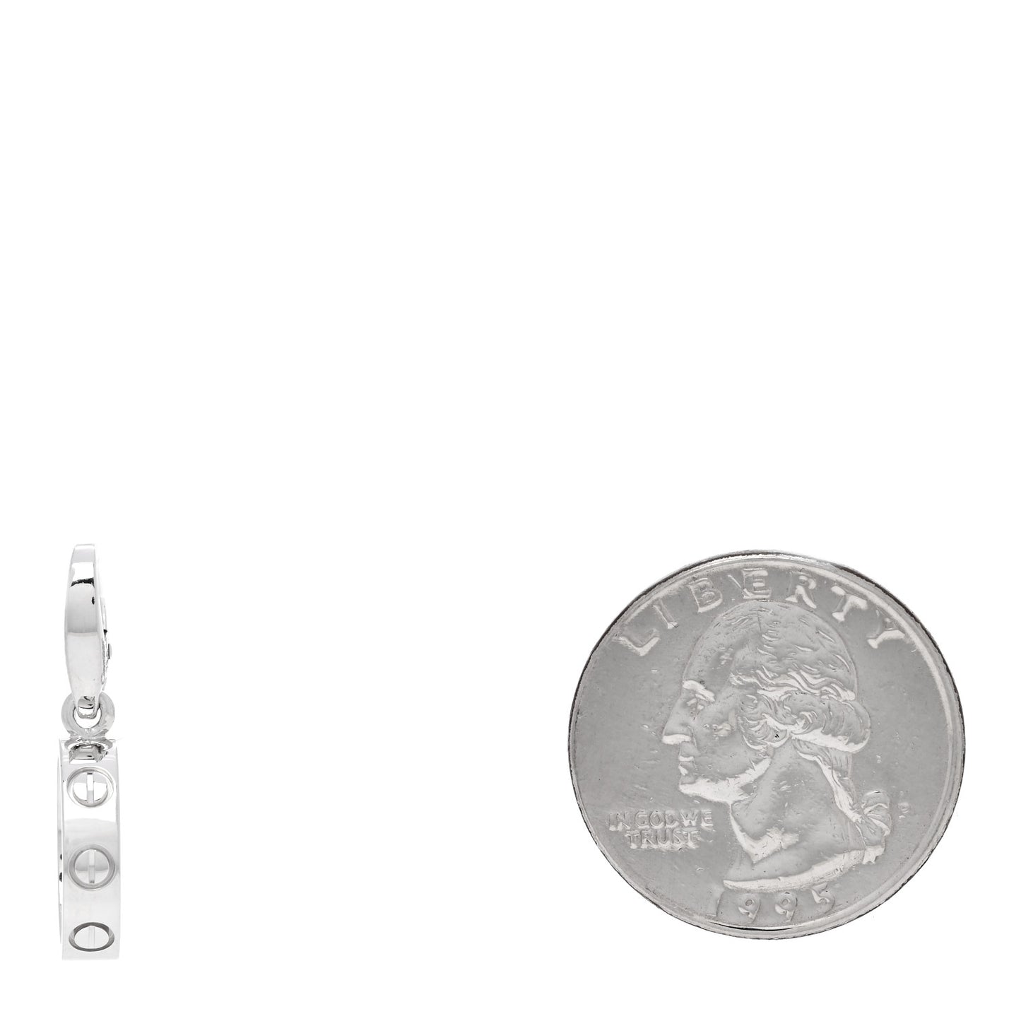 18K White Gold LOVE Ring Charm