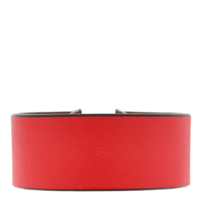 Hermes Tadelakt 2002 Manchette Bracelet T2 Rouge De Coeur 2 of 3