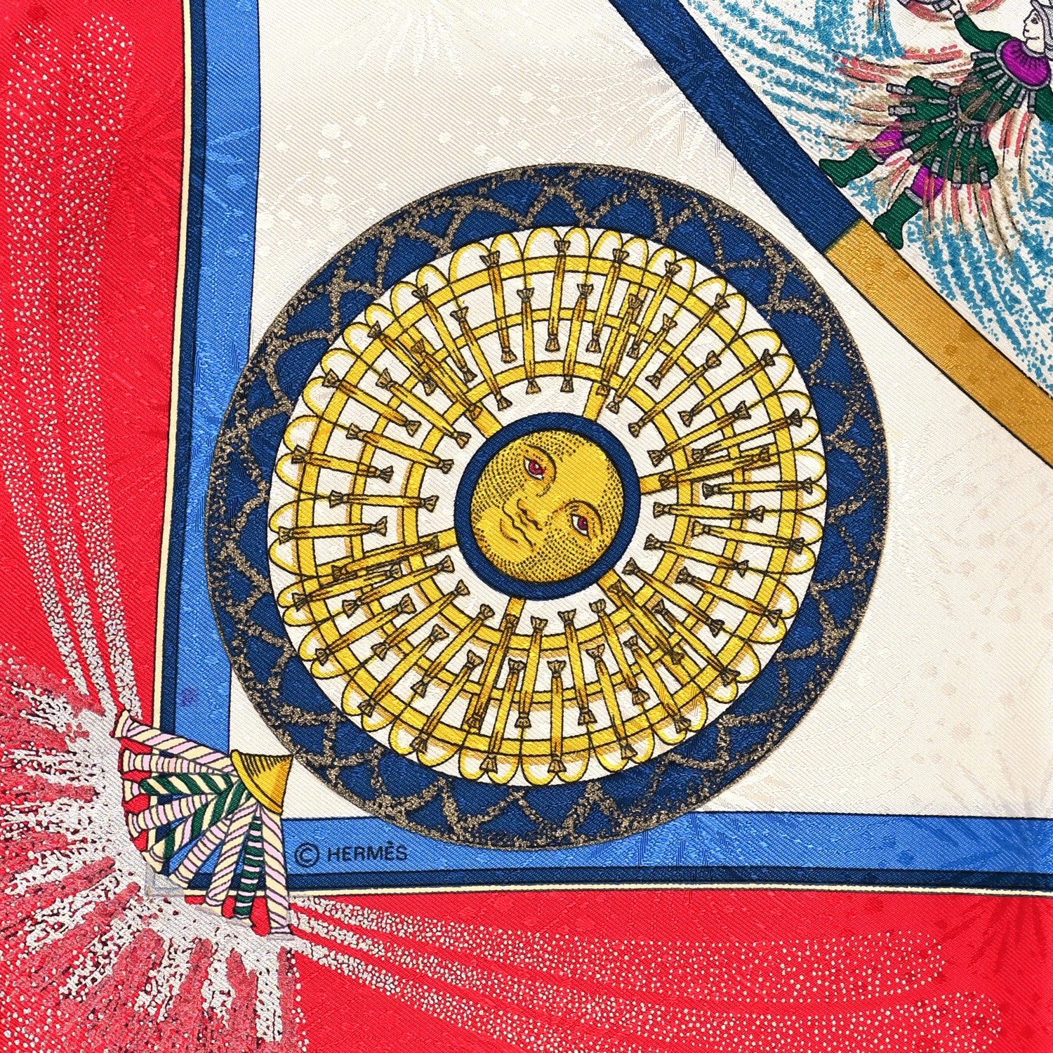 Hermes Silk Feux D'Artifice Scarf 90 4 of 5